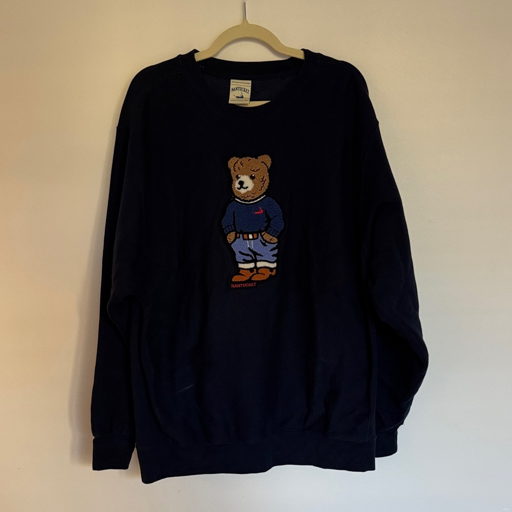Navy Blue Nantucket Bear Sweater